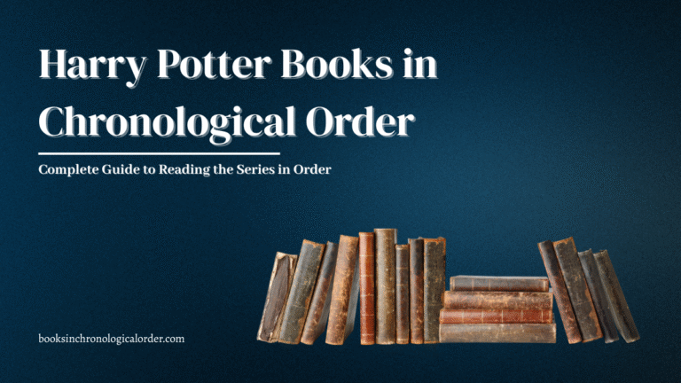 Harry Potter books in chronological order cover image.