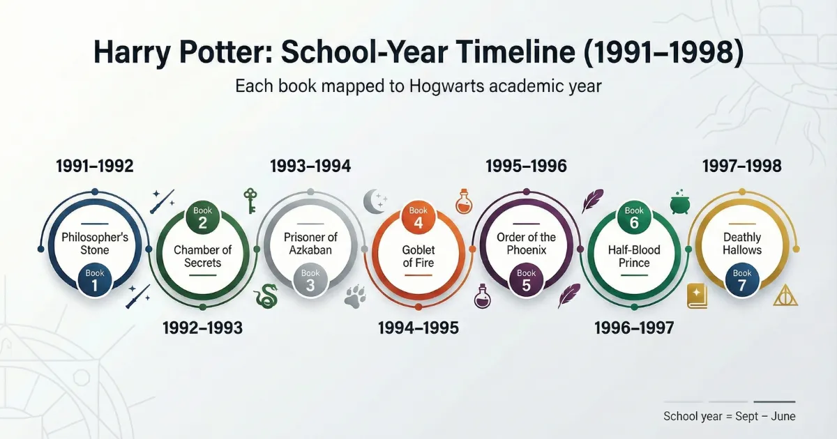 harry potter timeline from harry potter books in chronological order - complete reading guide article